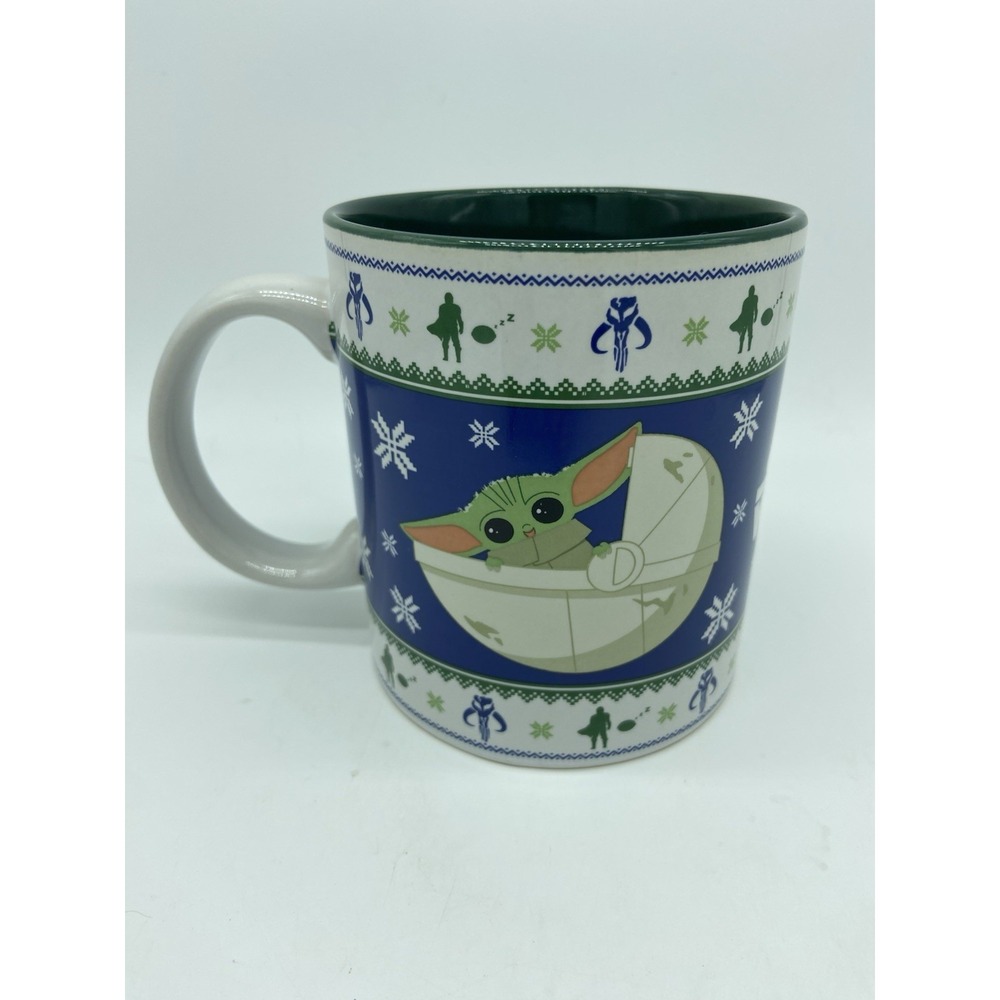 Star Wars Ugly Christmas Sweater BABY Yoda Ceramic Coffee Mug‎  20oz Mandalorian